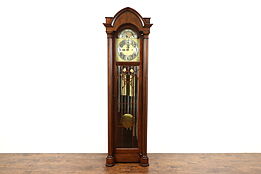 Gothic Antique Mahogany 7 Tube Grandfather Tall Case Clock, Colonial #34380