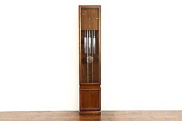 Midcentury Modern Vintage Walnut Tall Case Clock, Westminster Chime #36804