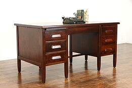 Traditional Vintage Walnut Office or Library Desk, Washington State #37023