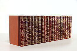 Set of 19 Great Classics Vintage Leatherbound Books, Fine Editions Press #37416