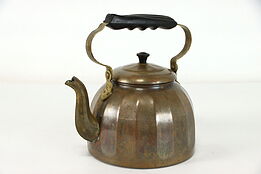 Farmhouse Vintage German Copper Melon Shape Teapot or Kettle #39315