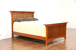 Stickley Signed Cherry Craftsman Full or Double Bed, 2015 #30163
