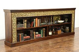 Counter, TV Console Cabinet, Bookcase or Backbar, Hand Carved Dutch East Indies