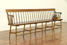 Country Antique 1850's New England Deacon or Hall Bench #30723