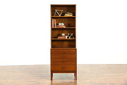 Midcentury Danish Modern Teak 1960 Vintage Bookcase & Cabinet
