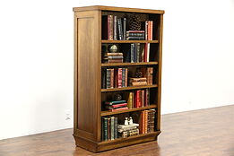 Oak Antique 1910 Double Sided Room Divider Library Bookcase