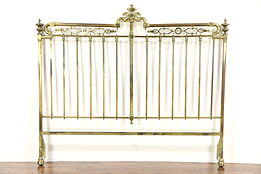 Victorian Style Vintage Solid Brass King Size Headboard
