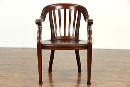 Mahogany 1910 Antique Library, Desk or Office Chair