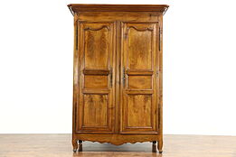 French Country or Provincial Antique 1780 Armoire or Wardrobe, Cherry & Oak