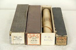 Group of 4 Player Piano Rolls, Silent Night, White Christmas, O Holy Night