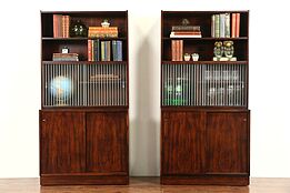 Pair Rosewood Midcentury Danish Modern 1971 Vintage Cabinets or Bookcases