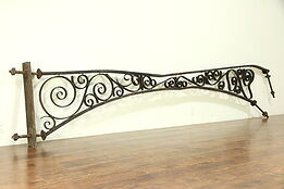 Architectural Salvage Bent Wrought Iron Antique Arch or Crest #30336