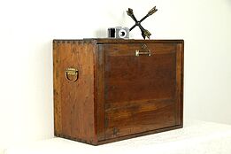 Country Pine Antique Tool or Jewelry Chest or Collector Cabinet #31630