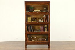 Oak Quarter Sawn Craftsman Antique 4 Stack Lawyer Bookcase,  Macey #31252