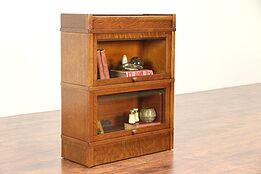 Oak Antique Small Stacking Lawyer Bookcase, Bath Cabinet #29245