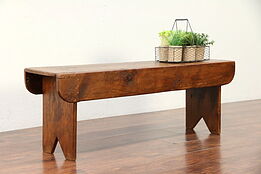 Country Pine Antique 1900 Primitive Hall or Entry Bench #29866