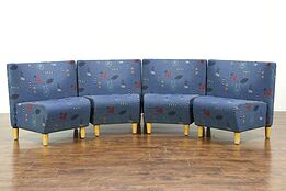Midcentury Modern Vintage Sectional Sofa, Set of 4 Danish Chairs, Jorgensen 1997
