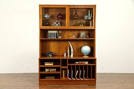 Teak Midcentury Modern 1960 Vintage Library Cabinet or Bookcase, Hundevad #31297