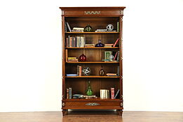 Open Shelf Antique French Bookcase, Linen, Pantry or China Cabinet #30480