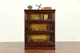 Lawyer Antique 3 Stack Library or Office Bookcase, Macey #30681