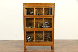 Arts & Crafts Antique 3 Stack Craftsman Lawyer Bookcase, Macey #31949
