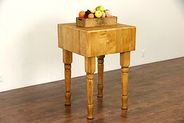 Butcher Chopping Block, Maple Kitchen Island or Wine Table
