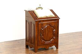 Country French Carved Fruitwood Antique 1790 Bible Stand or Folio Desk