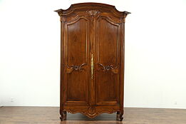 French Country Antique 1760 Provincial Fruitwood Armoire or Wardrobe #32410