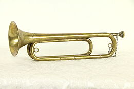 Brass Antique Military Bugle Horn, US Regulation, Bohemia #32952