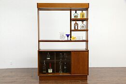 Midcentury Modern 1960 Vintage Scandinavian Teak Bar or Room Divider #35337