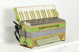 Enrico Bertini Italian Art Deco Vintage Accordion & Case #36062