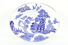 Coalport Blue Willow English Oval 10" Vegetable Bowl   #36318