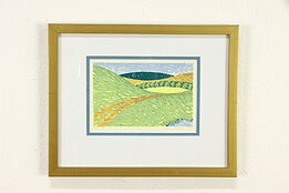The Path Framed Serigraph Silk Screen Print, Signed 1994 Bruce Bodden 15" #36952