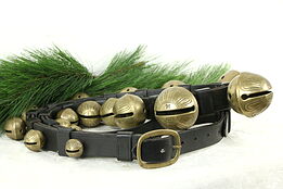 Victorian Style Sleigh Bells Set Size 1-15 on 7' Leather Harness #37655