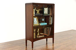 Quarter Sawn Oak Antique Sliding Glass Bookcase, Bathroom Cabinet, Macey #37625