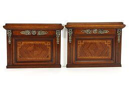 Pair of Banded Rosewood Antique Architectural Salvage Panels #38318