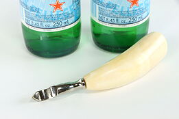 German Antique Horn & Nickel Bottle Opener, Signed Ges. Gesch #38575