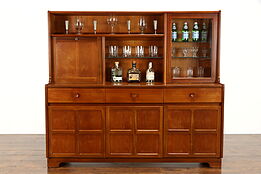 Midcentury Modern Vintage Teak Backbar, Server or Bar Cabinet, Nathan #39011