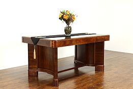 Art Deco Vintage Dining or Library Table, Butterfly Leaf #37865