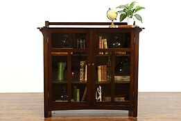 Arts & Crafts Mission Antique Craftsman Office or Library Bookcase, China #40044