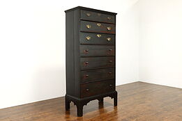 Rustic Farmhouse Country Pine Vintage Highboy Dresser or Tall Chest #39951