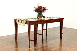 Traditional Federal Vintage Mahogany Dining Table, 2 Leaves, Extends 7' #40039