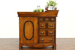 Farmhouse Country Pine Vintage Cupboard Kitchen Pantry Dry Sink Cabinet #40111
