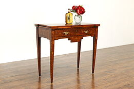 Dutch Marquetry Antique Hall Console, Flip Top Game Table #40107