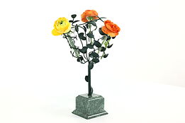 Centerpiece Sculpture Tulipiere Marble Base, Glass Vases or Shot Glasses #40607
