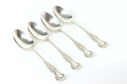 Set of 4 Sterling Silver Buttercup Antique Teaspoons Gorham, Monogram #40720