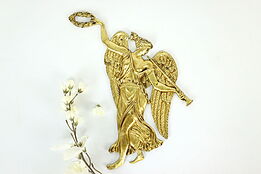 Renaissance Antique Architectural Salvage Gilt Bronze Angel & Trumpet #40372