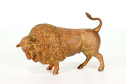 Buffalo or Bison Antique Sculpture, Copper Patina #40757