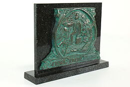 Bronze Vintage One Dollar Washington Sculpture, Granite Base #40811