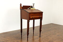 Farmhouse Antique Cherry & Curly Birch Stand Up Office or Teacher Desk #41307